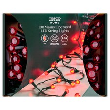 Tesco 100 Red Berry Christmas Lights