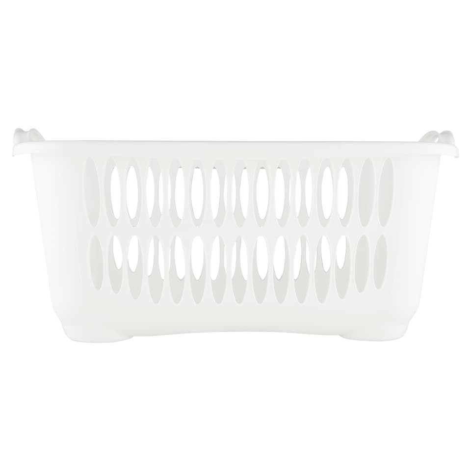 Tesco White Rectangular Laundry Basket 33 L