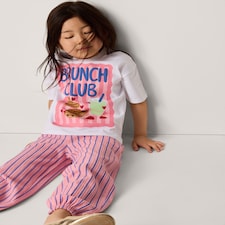 F&F Girls 2-Piece Pure Cotton Brunch Club Set in White
