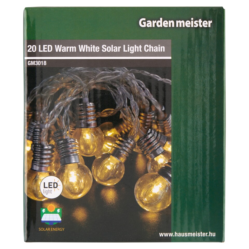 Garden meister GM3018 20 LED solární panel řetězec světel