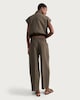 image 3 of The F&F Edit Double Pleated Barrel Leg Trousers in Khaki