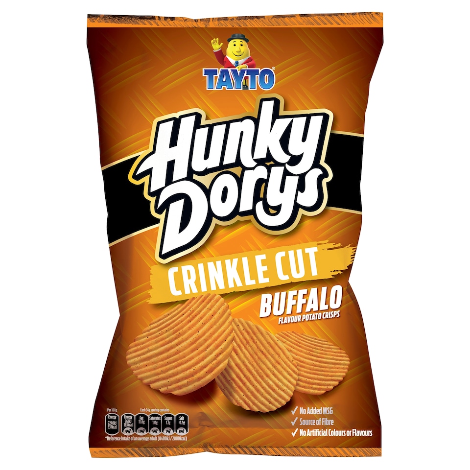 Tayto Hunky Dory Crinkle Buffalo Crisps 135G