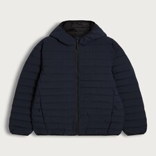 F&F Hooded Shower Resistant Puffer Jacket in Navy
