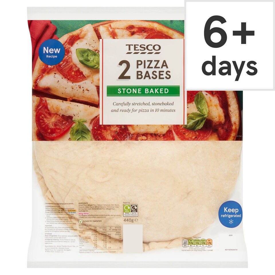 Tesco 2 Pizza Bases 440G