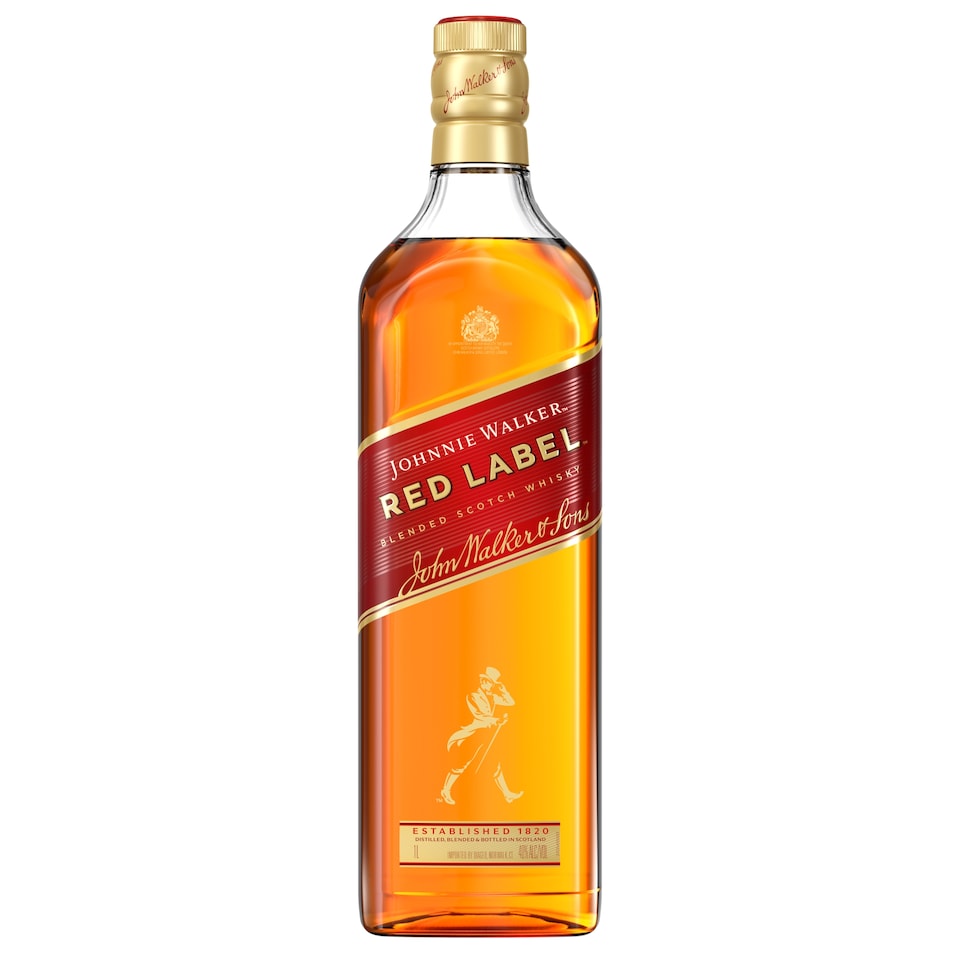 Johnnie Walker Red Label Scotch Whisky Bottle 40% Vol 1L
