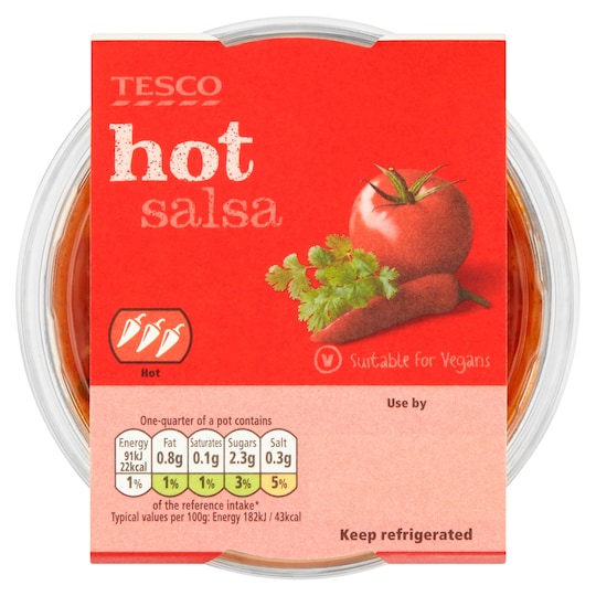 Tesco Hot Salsa Dip 200G Tesco Groceries