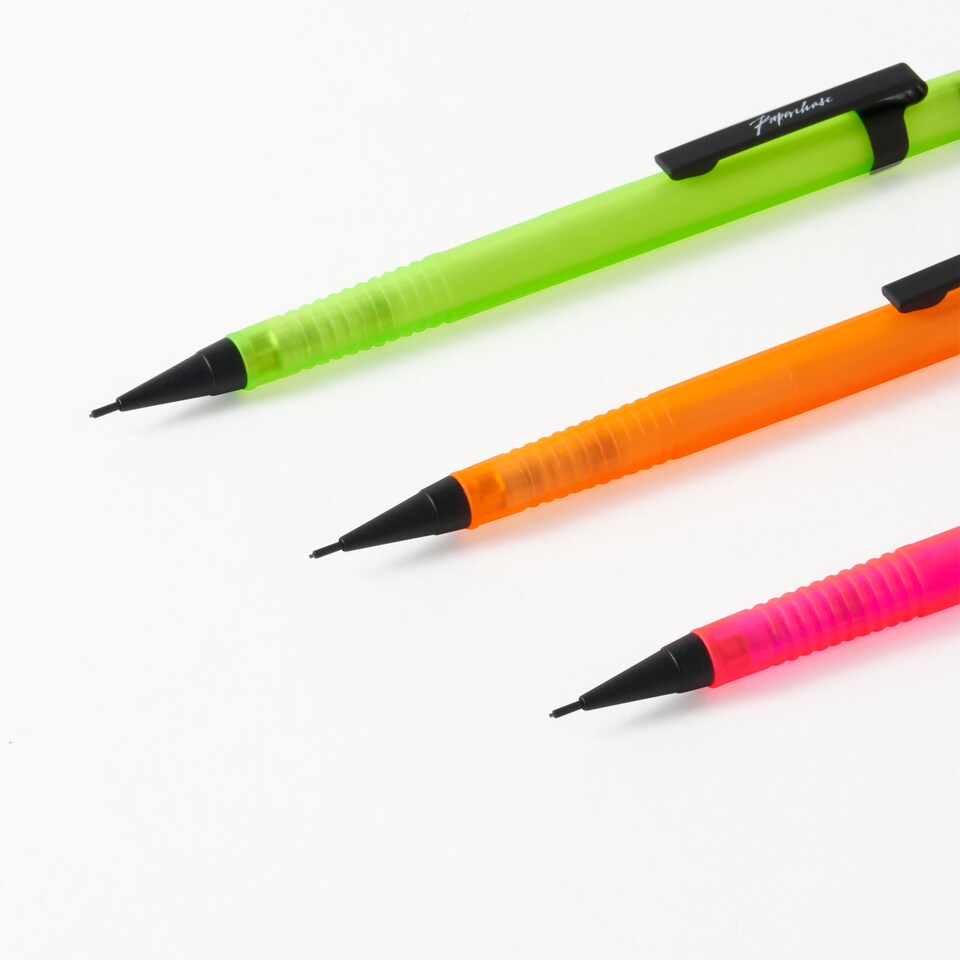 image 1 of Paperchase Neon 3pk Mechanical Pencils