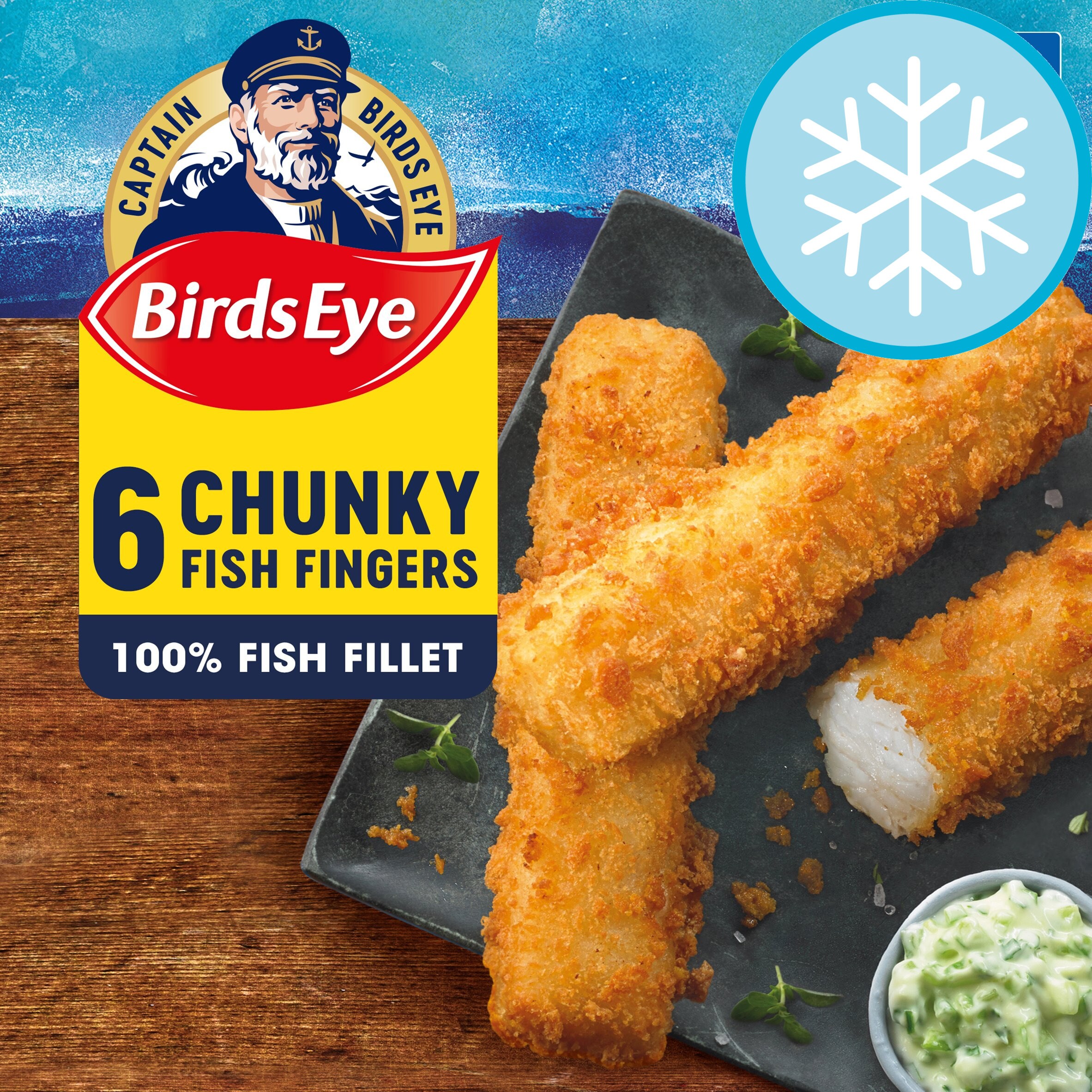 Birds Eye 6 Chunky Battered Fish Fingers - 360g Box, 100% Fish Fillets, No Artificial Colors Or Flavors