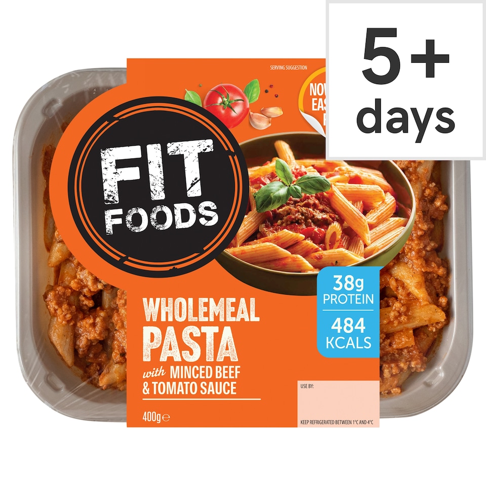 Fit Foods Wholemeal Pasta Minced Beef And Vegetable Sauce 400G