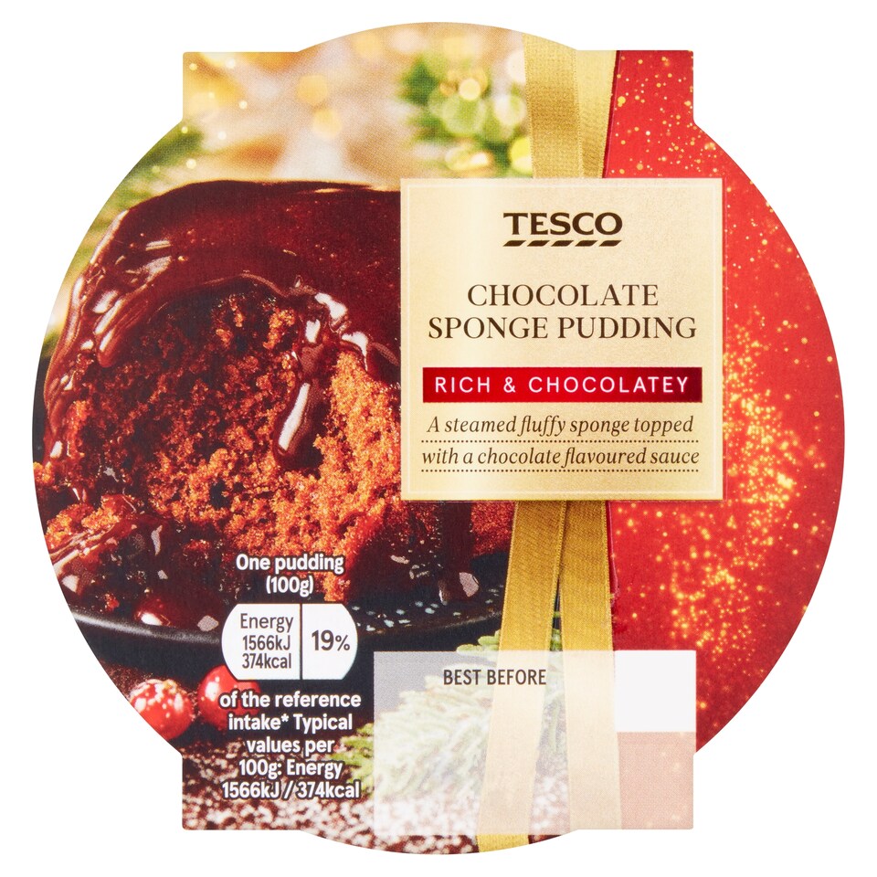 Tesco Chocolate Sponge Pudding 100G