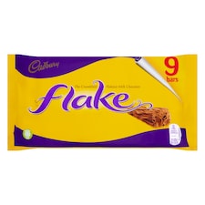 Cadbury Dairy Milk Flake Chocolate Bars Multipack 9 X 20g