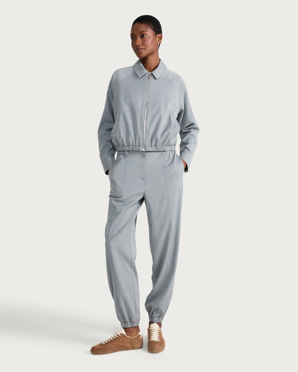 image 1 of F&F Cuffed Co-ord Trousers in Grey