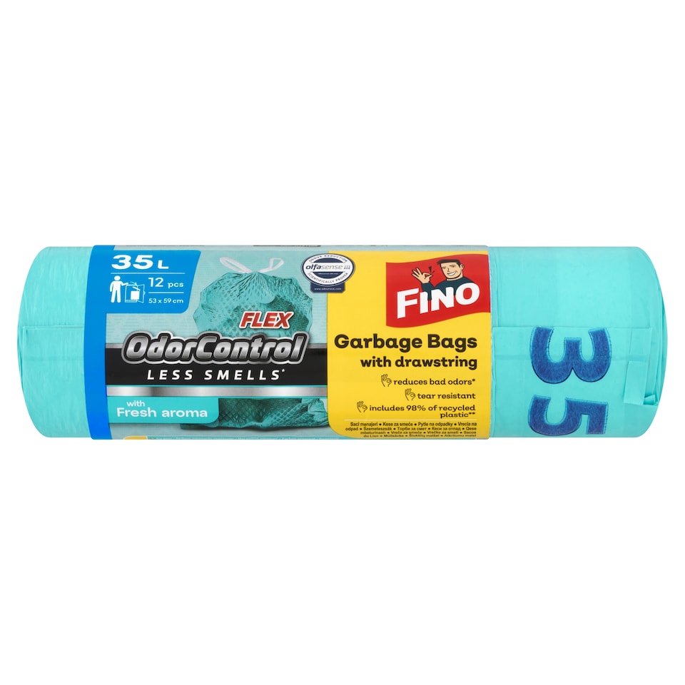 image 1 of Fino OdorControl Garbage Bags with Drawstring 35 L 12 pcs