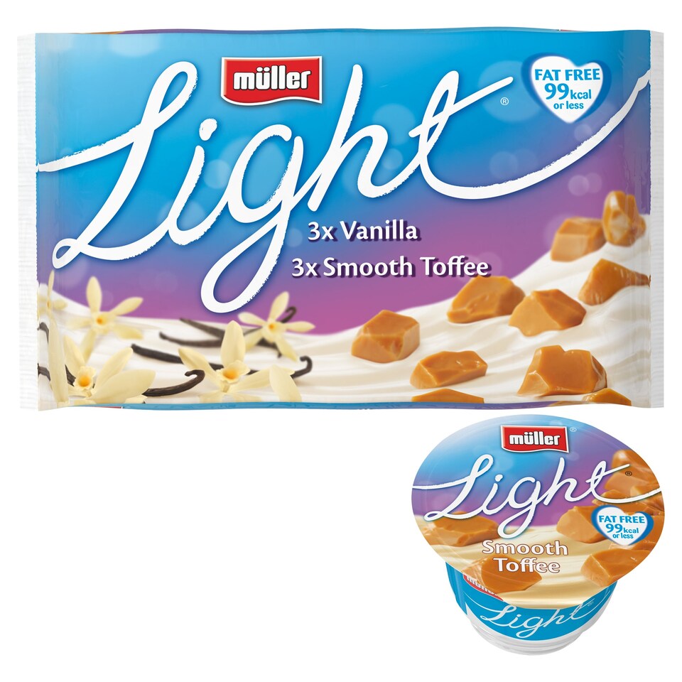 image 1 of Muller Light Toffee And Vanilla Yoghurt 6X175g