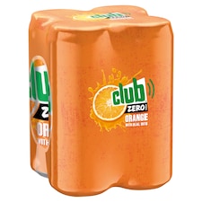 Club Zero Sugar Orange Soft Drink with Real Bits 4 x 330ml
