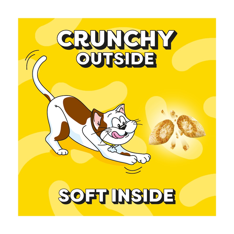 image 1 of Dreamies Cat Treat Biscuits with Cheese Bulk Mega Tub 350g