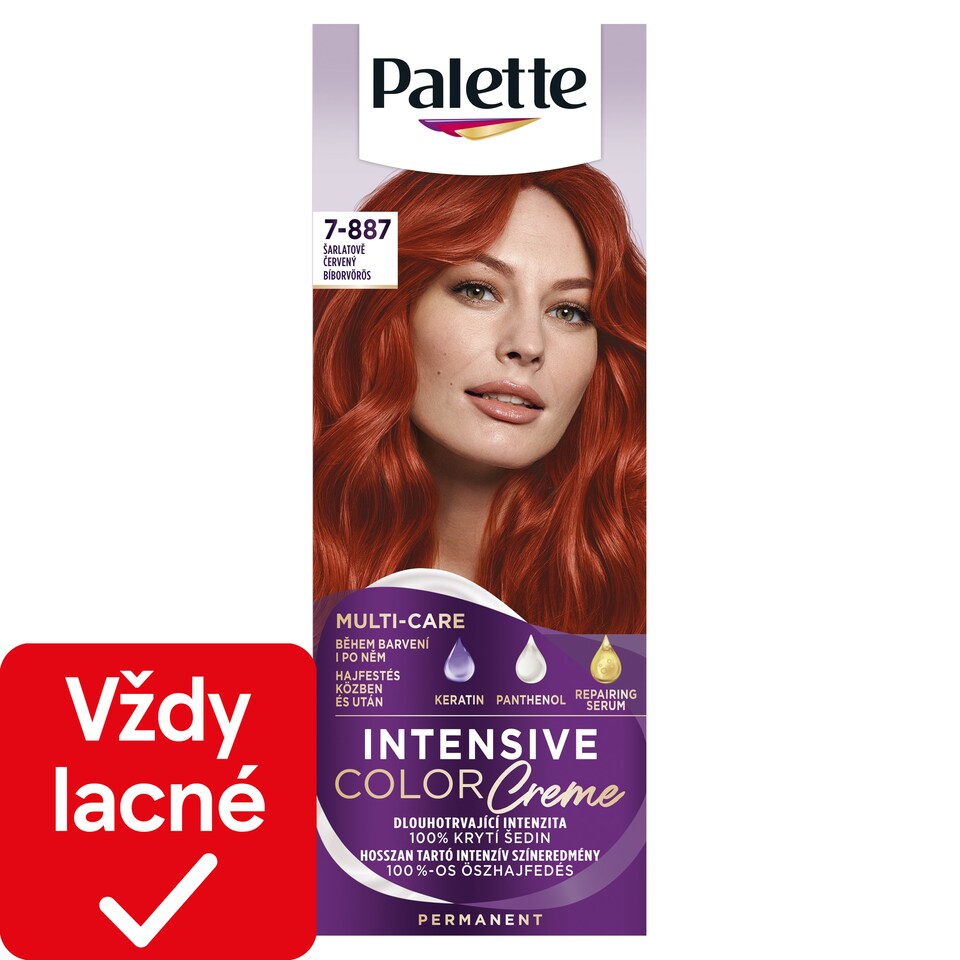 obrázok 1 z Palette Intensive Color Creme farba na vlasy Šarlátovo červený 7-887