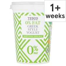 Tesco 0% Fat Greek Style Yoghurt 500G