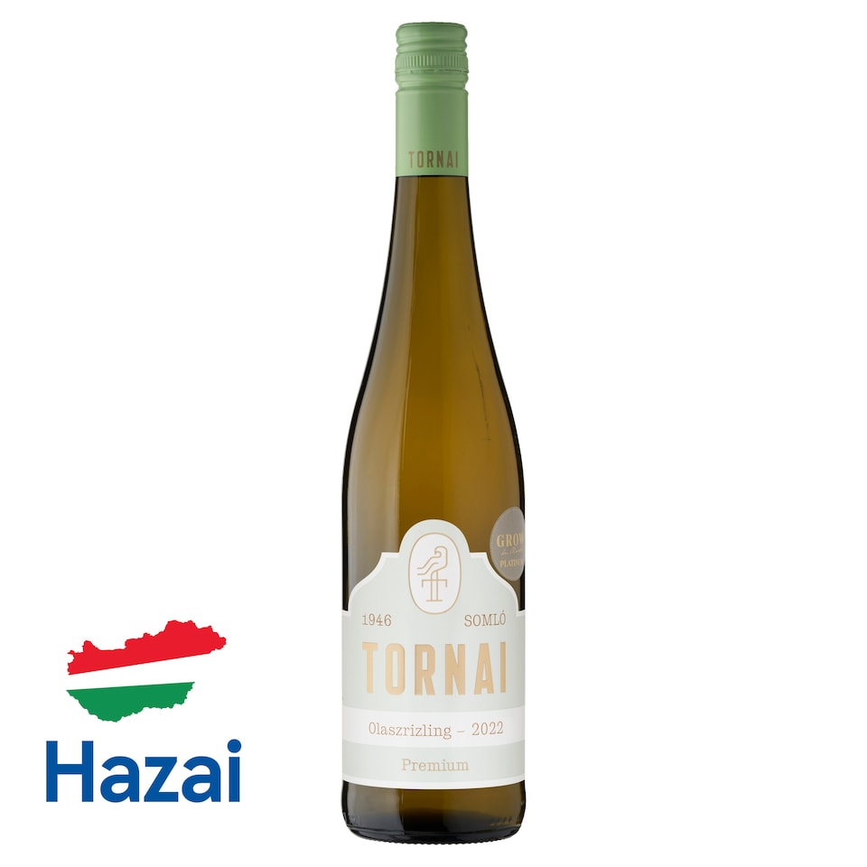 Tornai Premium Nagy-Somlói Olaszrizling száraz fehérbor 13,5% 750 ml  1. kép