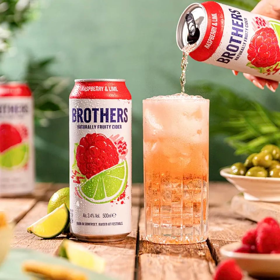 image 1 of Brothers Premium Cider - Berry Sub-Lime 500ml