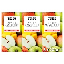 Tesco Tesco Apple & Mango Juice Fc 3 X 200Ml