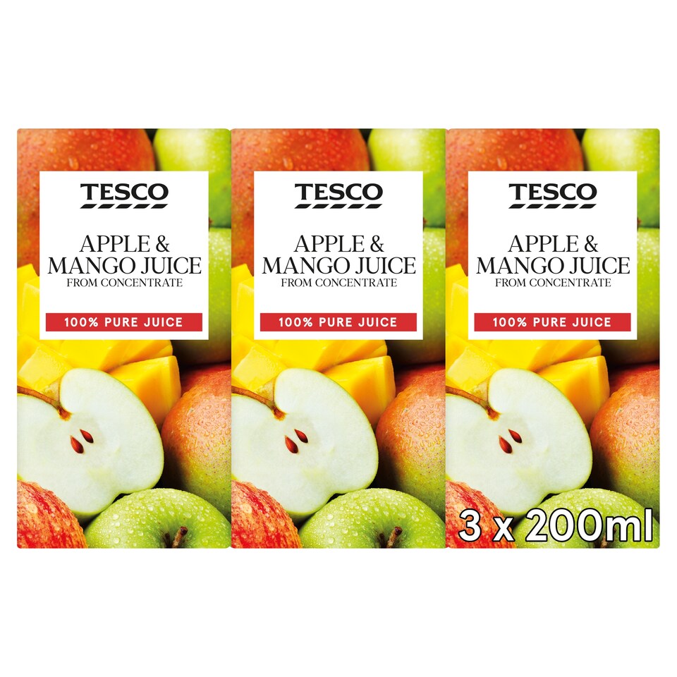 Tesco Tesco Apple & Mango Juice Fc 3 X 200Ml