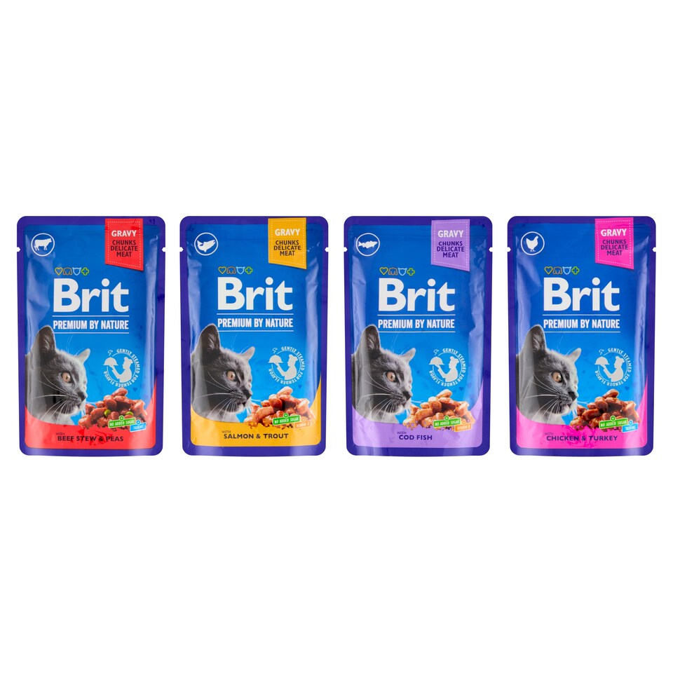 Obrázek 1 pro produkt Brit Premium by Nature Kompletní prémiové mokré krmivo pro dospělé kočky 12 x 100g (1200g)