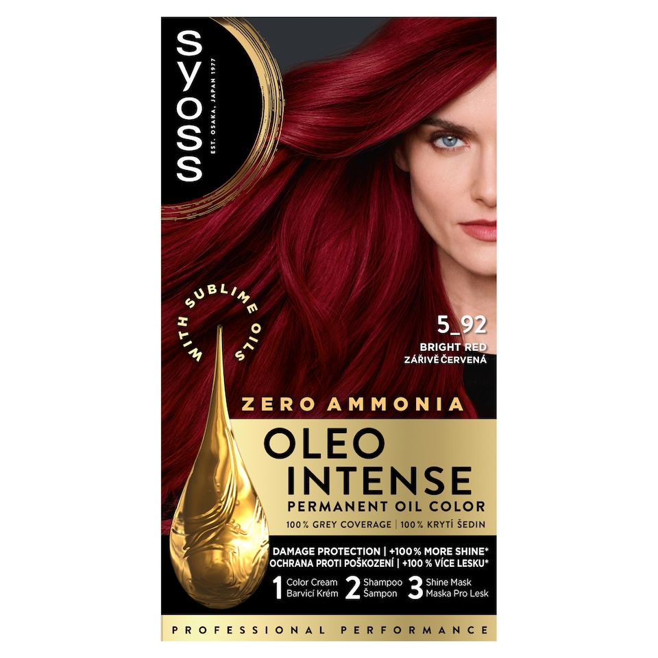 Syoss Oleo Intense tartós hajfesték 5-92 Ragyogó vörös