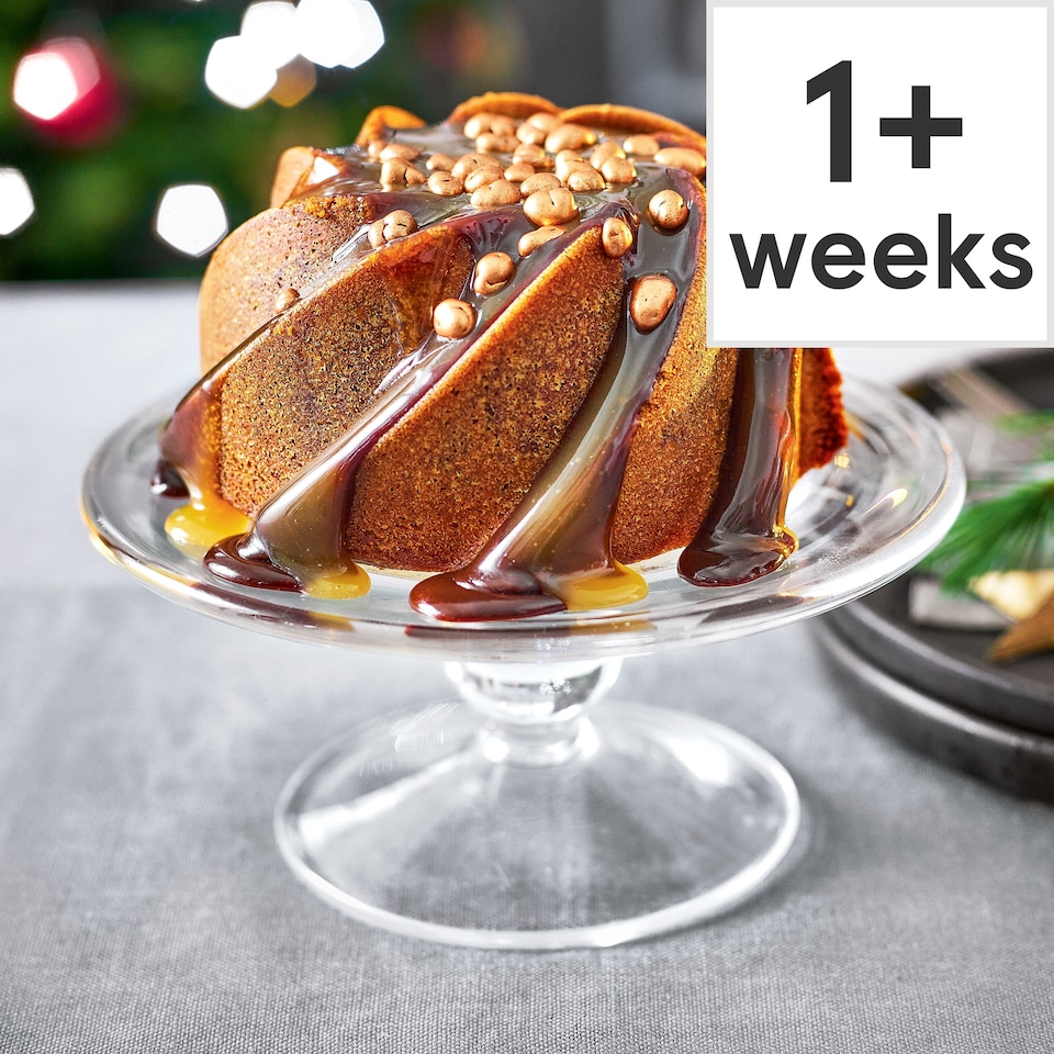 image 1 of 82. Tesco Finest Caramel Chocolate Cascade Pudding 670g (Serves 8)