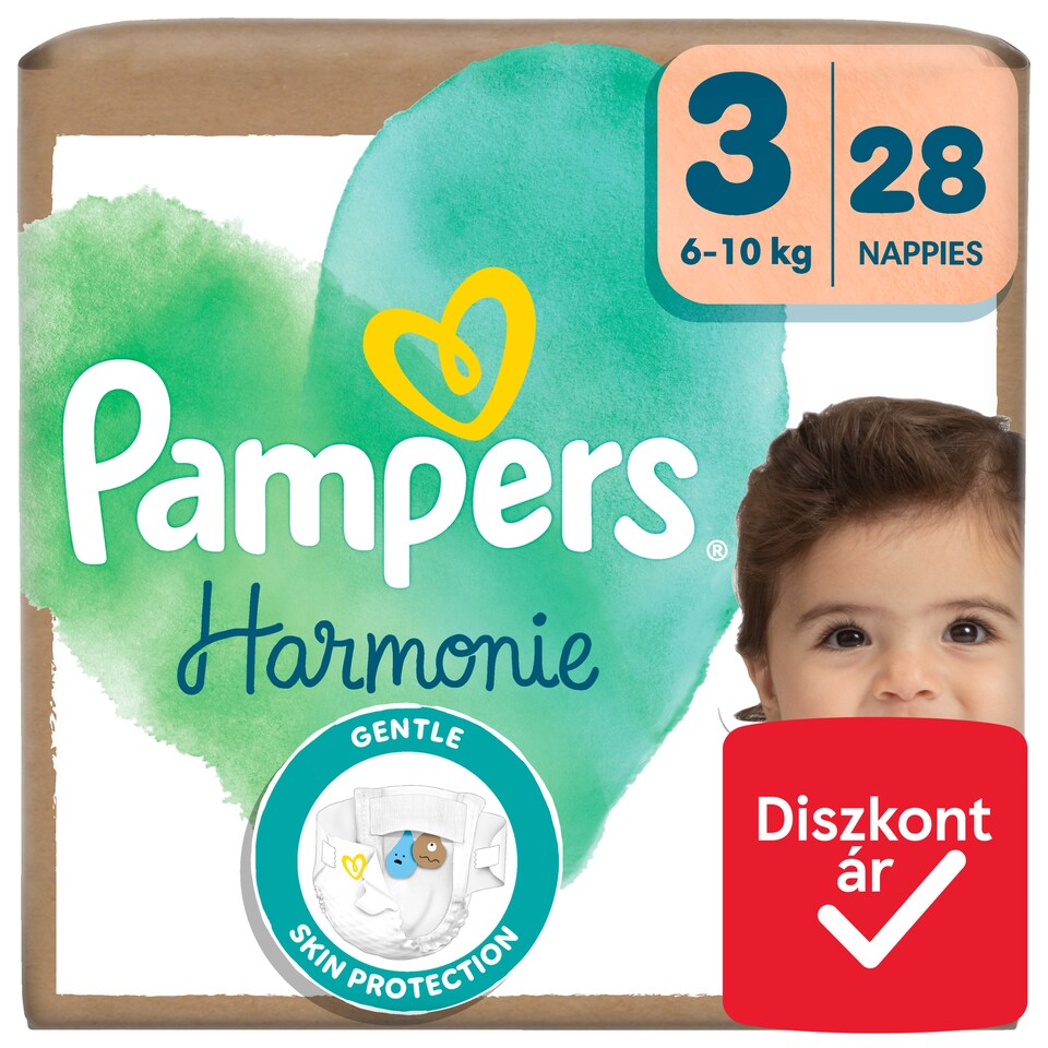 Pampers Harmonie Pelenka, Méret: 3, 28 Pelenka, 6kg-10kg  1. kép