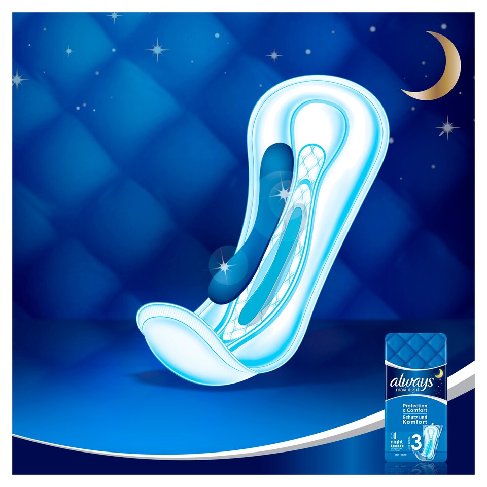 image 1 of Always Maxi Night S/Twls 10 Pack