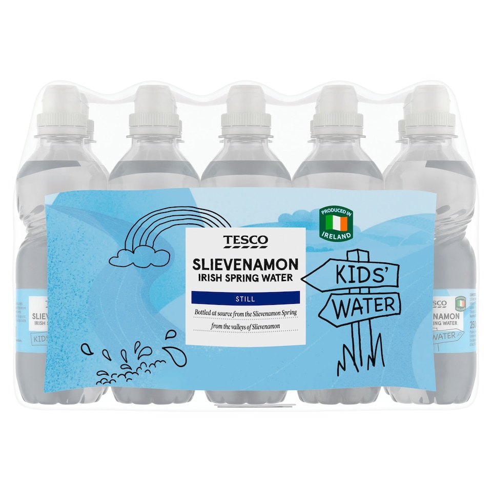 Tesco Slievenamon Kids Irish Still Spring Water 10X250ml