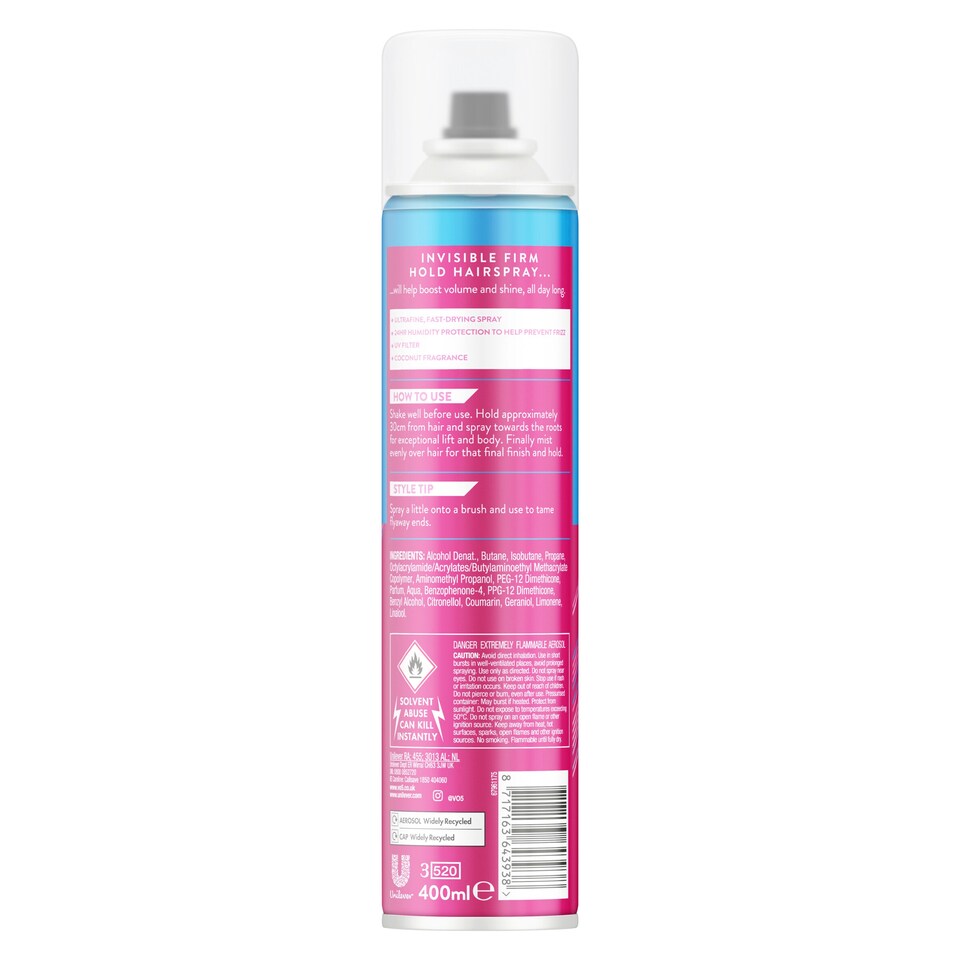 image 1 of Vo5 Firm Hold Hair Spray 400Ml