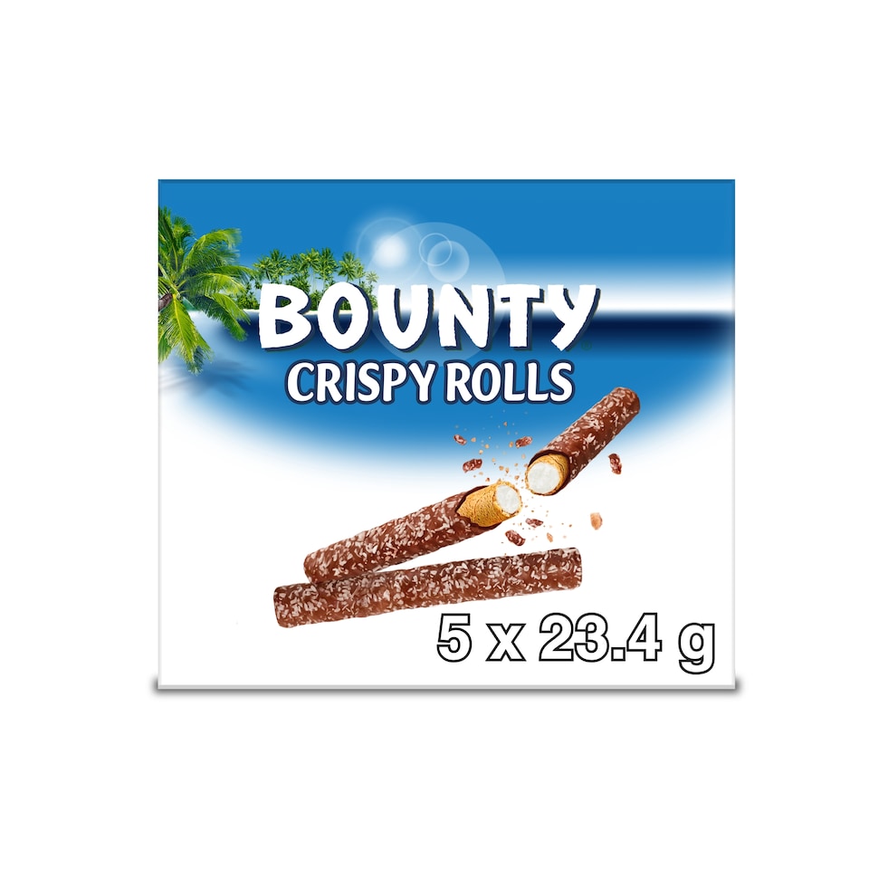 image 1 of Bounty Milk Chocolate Crispy Rolls 5 pack 117g