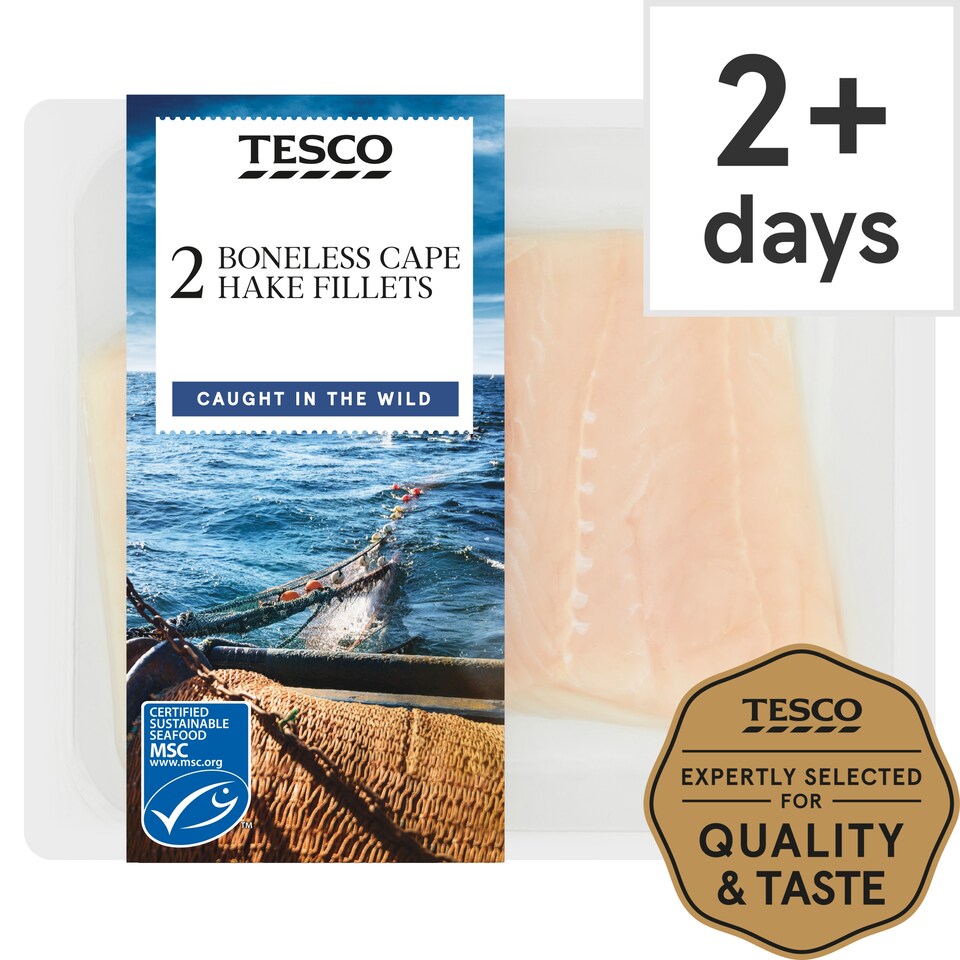 Tesco 2 Cape Hake Fillets 240G