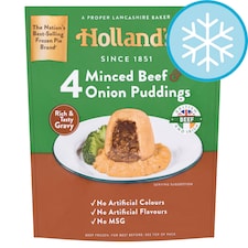 Hollands Minced Beef & Onion Puddings 4 Pack