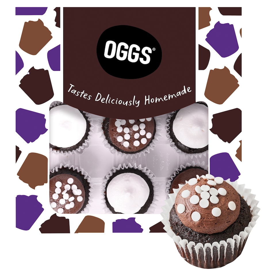 OGGS Mini Chocolate Cupcakes 9pk NEW