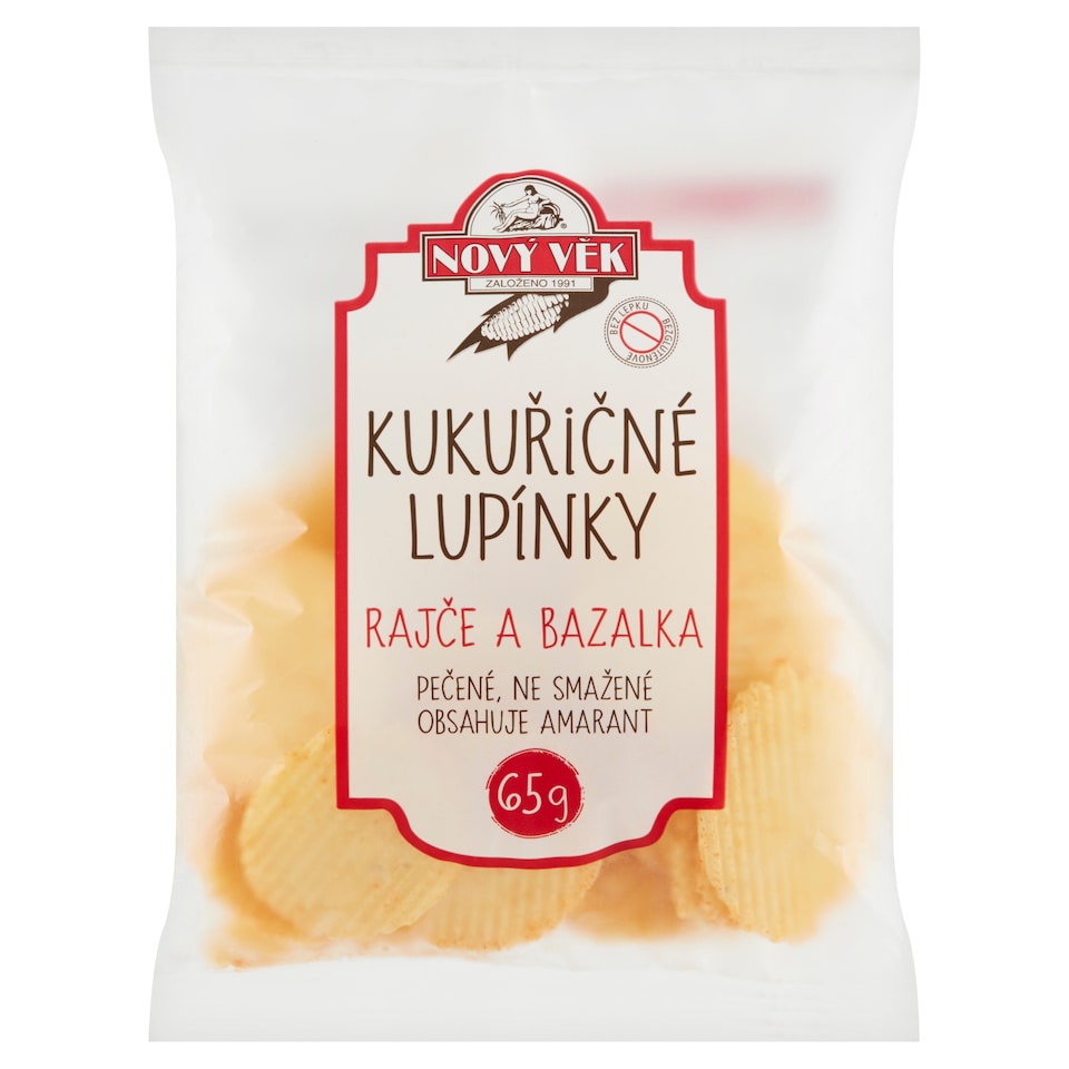 Obrázek 1 pro produkt Nový Věk Kukuřičné lupínky rajče a bazalka 65g