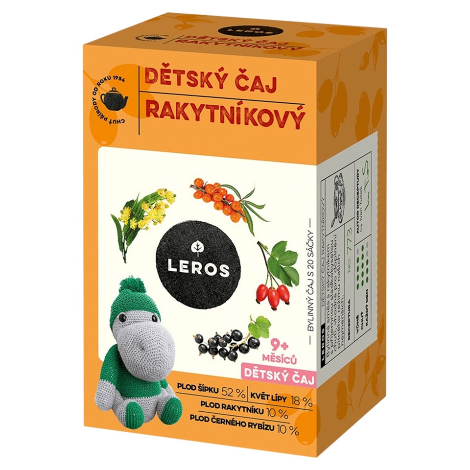 Leros Baby Detský čaj rakytníkový bylinný 20 x 2 g (40 g)