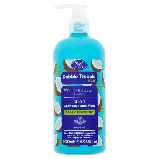 Dubble Trubble Coconut 2 In 1 Shampoo & Body Wash 500Ml