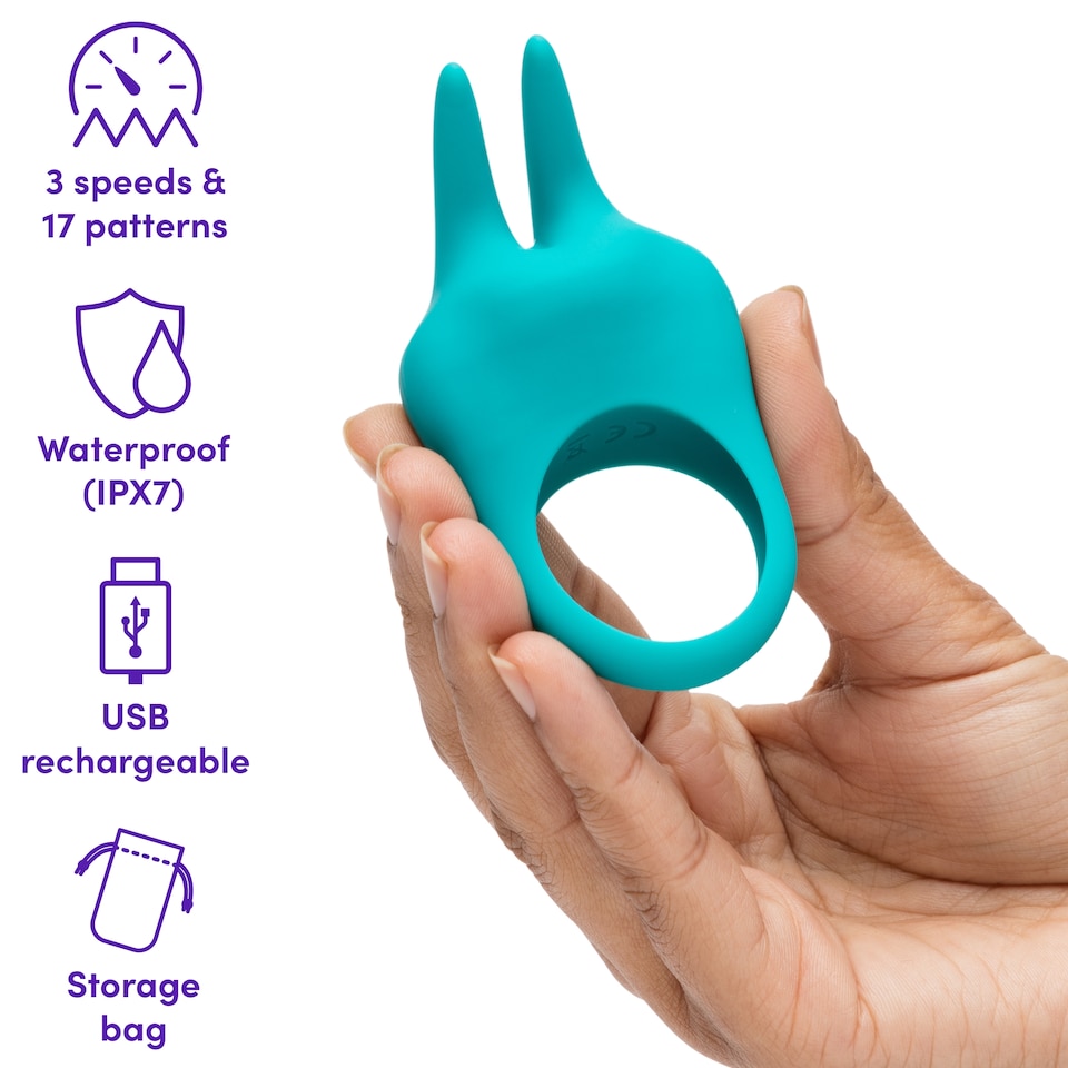 image 1 of Lovehoney Ignite 20 Function Vibrating Rabbit Love Ring