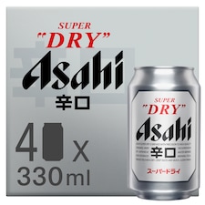 Asahi Super Dry Beer 4 X 330Ml Can Fridge Pack