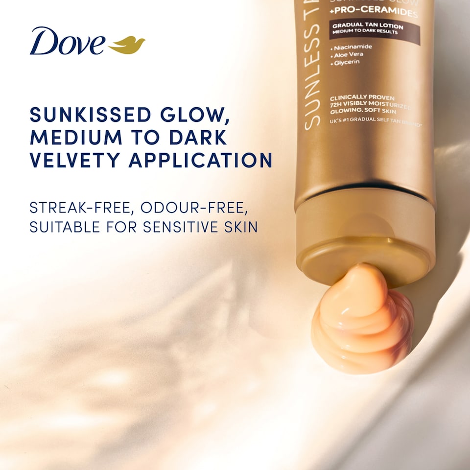 image 1 of Dove Summer Revived Sunless Tan Gradual Tan Lotion Medium To Dark 200ML