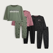 F&F Boys 3-Pack Pure Cotton Gamer Print Pyjamas in Multi