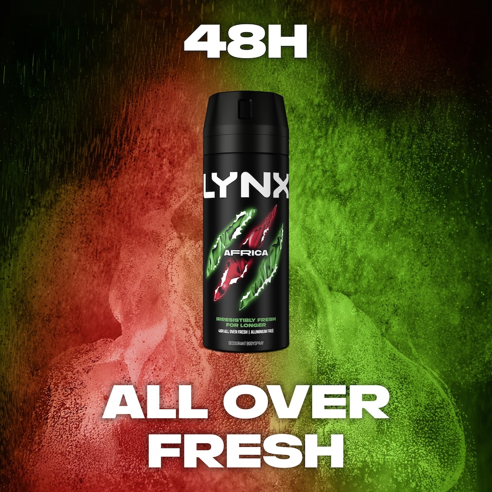 image 1 of Lynx Africa 48h Deodorant Bodyspray for Men 150ml