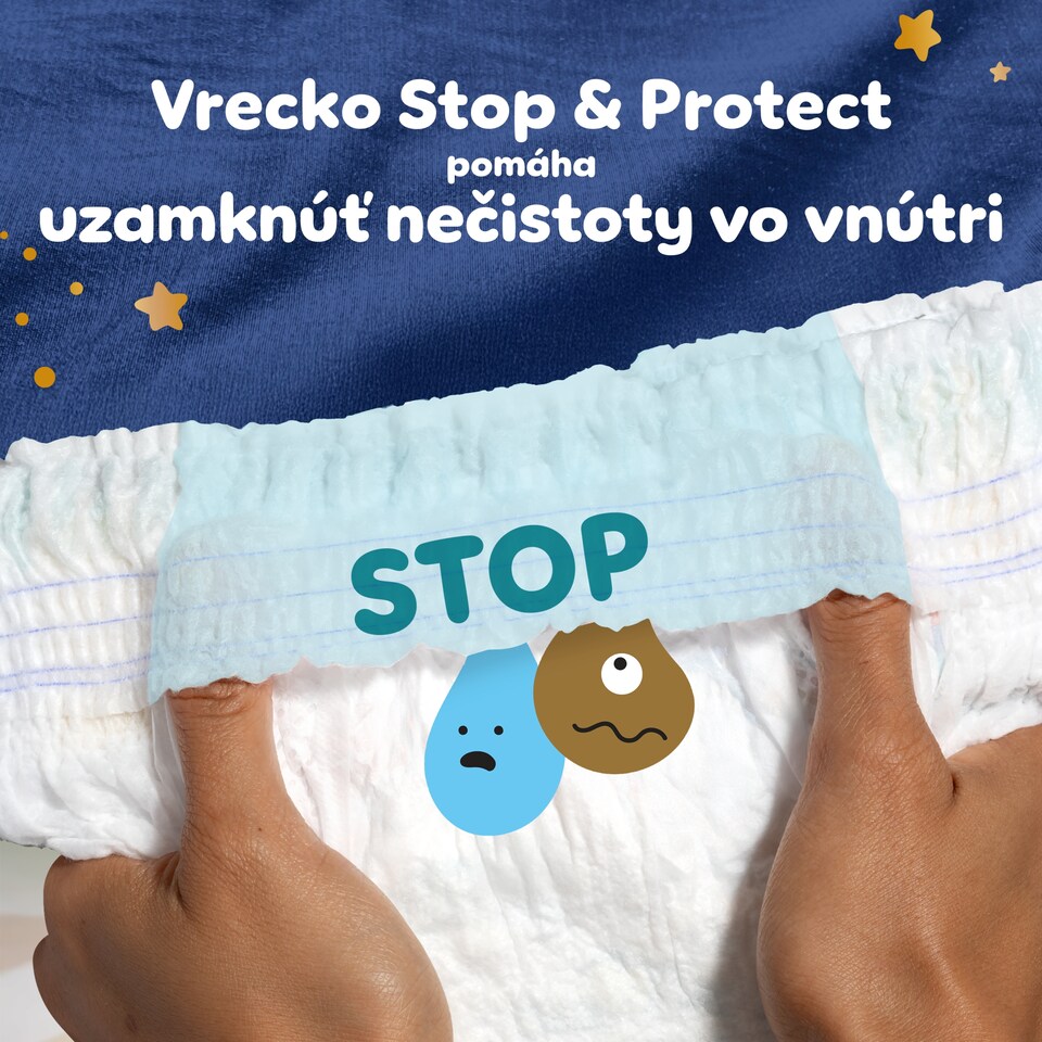 obrázok 1 z Pampers Nočné Plienkové Nohavičky Veľkosť 5, 22 Plienok, 11kg-17kg