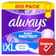 image 1 of Always Dailies Long Plus Extra Protect Panty Liners x44
