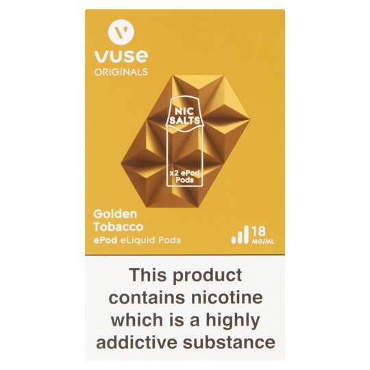 Vuse Original Epod Pods Golden Tobacco 18Mg/Ml 2 Pack Tesco Groceries
