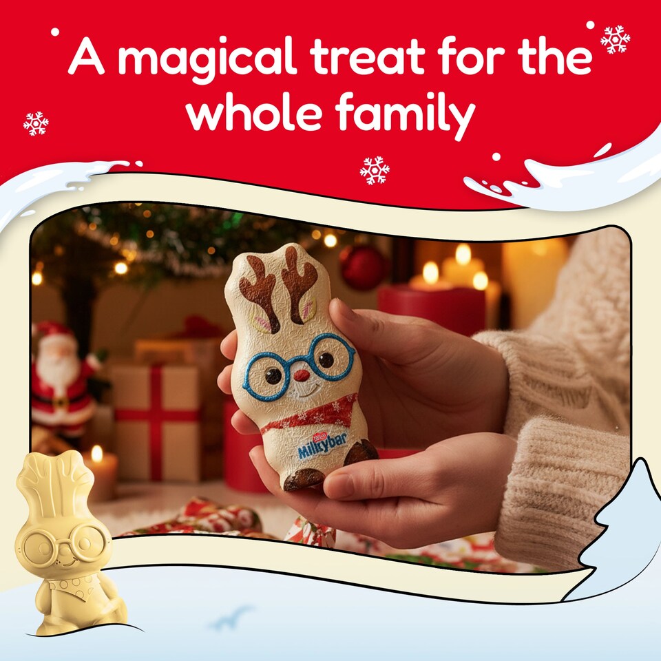 image 1 of Milkybar White Chocolate Christmas Reindeer 44G