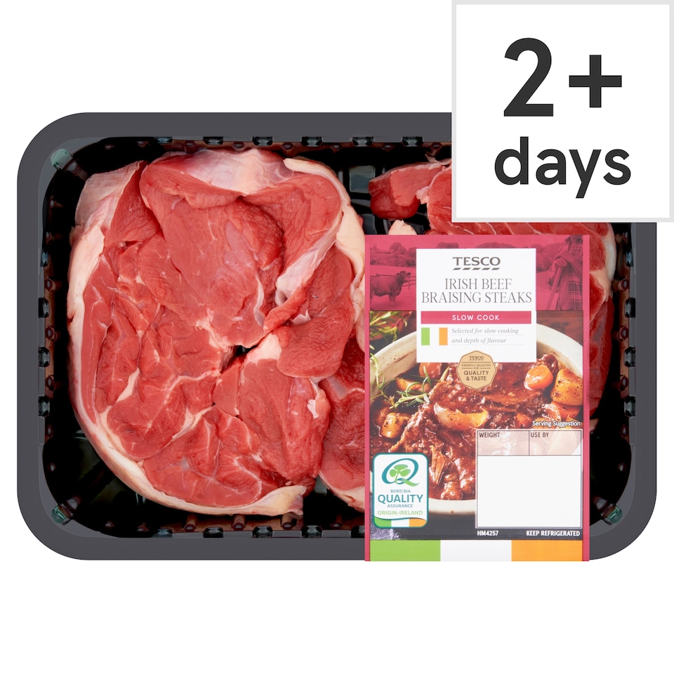 Tesco Irish Beef Braising Steaks 454g